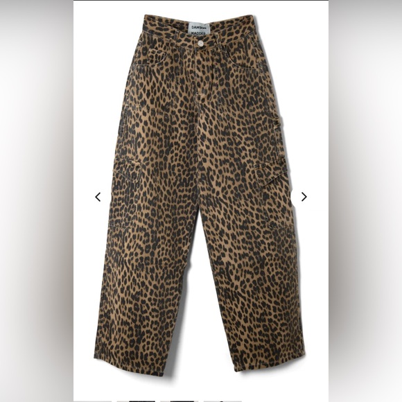 NWT DION JEAN - LEOPARD CARGO Damson Madder SIZE US10 (UK14) - Picture 3 of 6